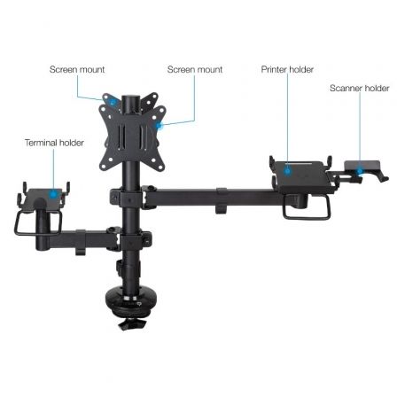 Tooq Soporte de Mesa TQPM0002 para TPV, Impresora o Pantallas